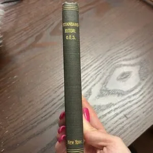 Other | Antique Standard Ritual Oes Book With Gold Star Emblem | Poshmark